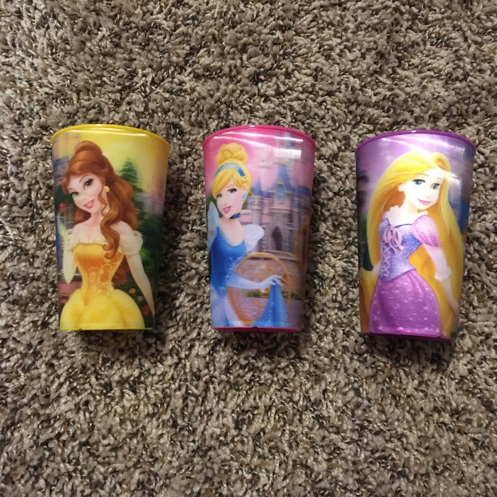 Assortment of Disney princess kids cups